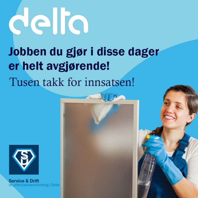 Førstelinjetjenesten takk for innsatsen renhold