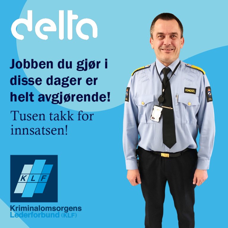 Førstelinjetjenesten takk for innsatsen Kriminalomsorgen
