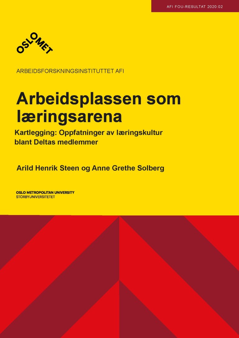 forside AFI-rapport Arbeidsplassen som læringsarena