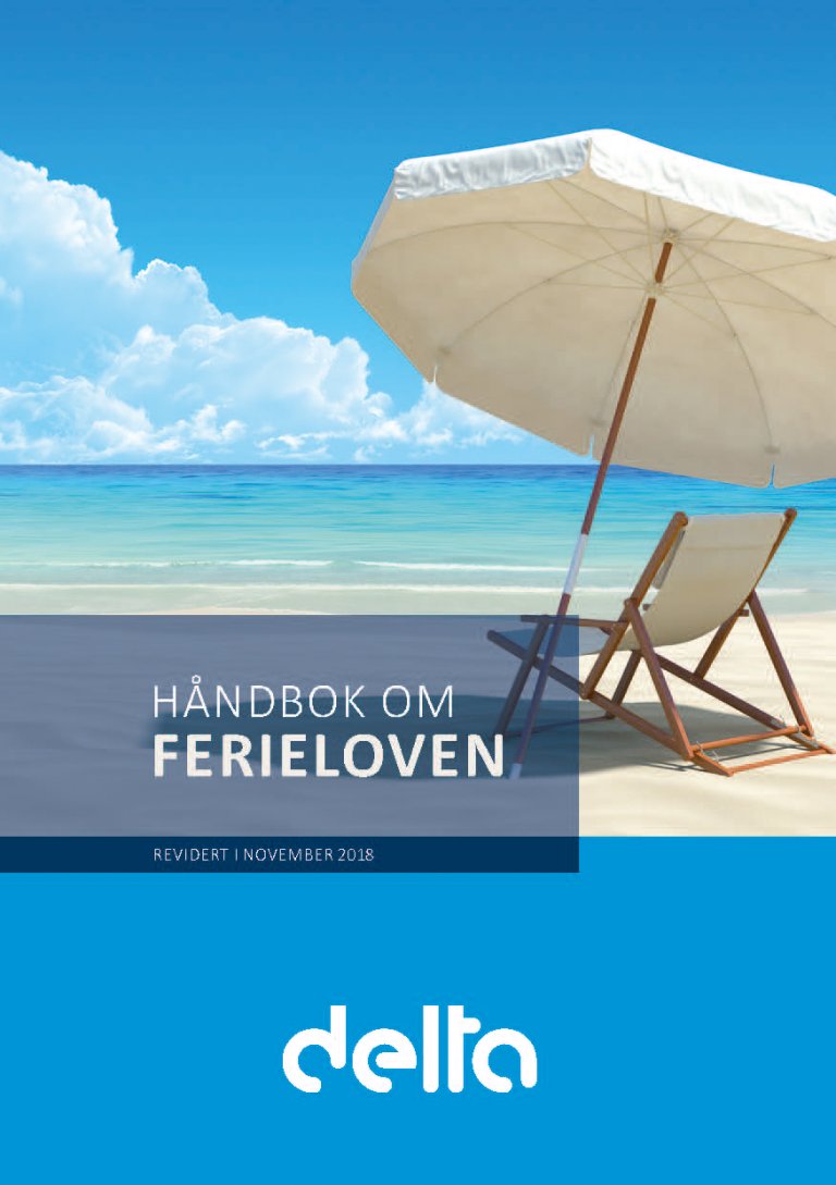 Forside Deltas håndbok om ferieloven - feriehåndboka.jpg