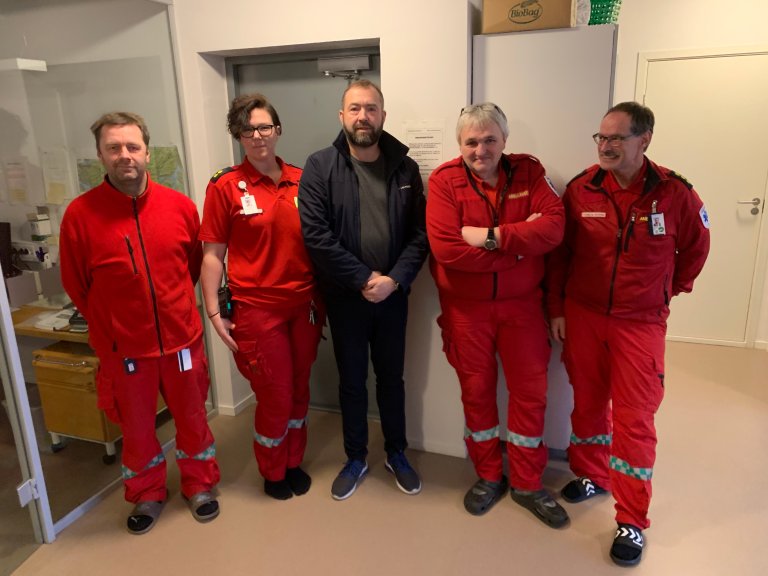 Ola Yttre på Gjerstad Ambulansestasjon