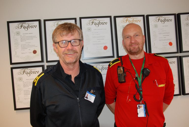 Viken Ambulanse.Drammen.Birger Jeppesen og Geir Støckert.Foto Merete Vonen DSC_1398