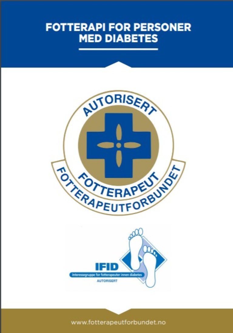 Forside brosjyre Fotterapi for personer med diabetes