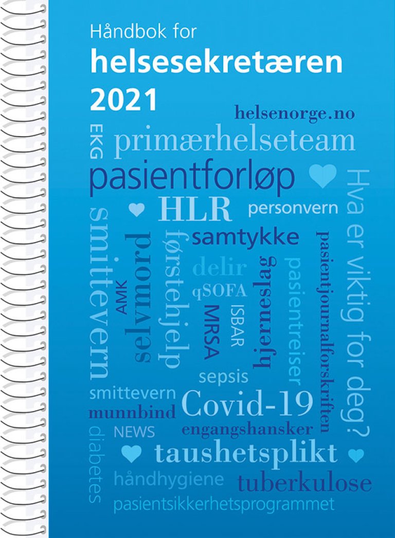 Håndbok for helsesekretæren omslag2021