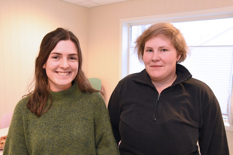 Marte og Veronica praksisstudenter foto Siv M Bjelland